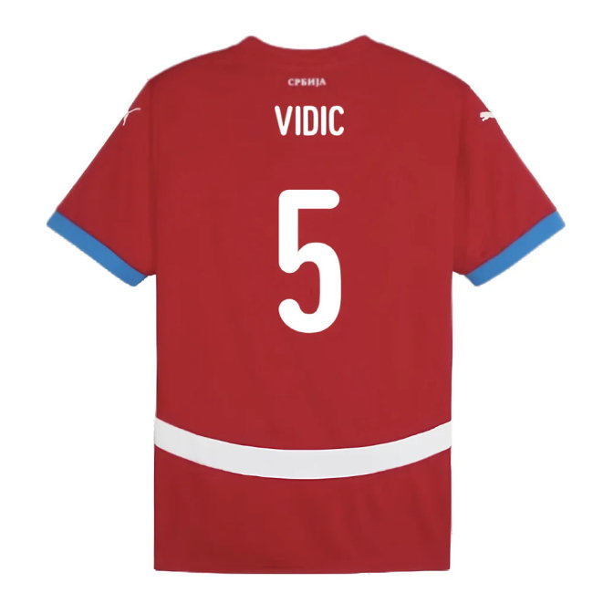 2024-2025 Serbia Home Shirt (Vidic 5)-SoccerKits Hub | Buy Soccer Jerseys Online